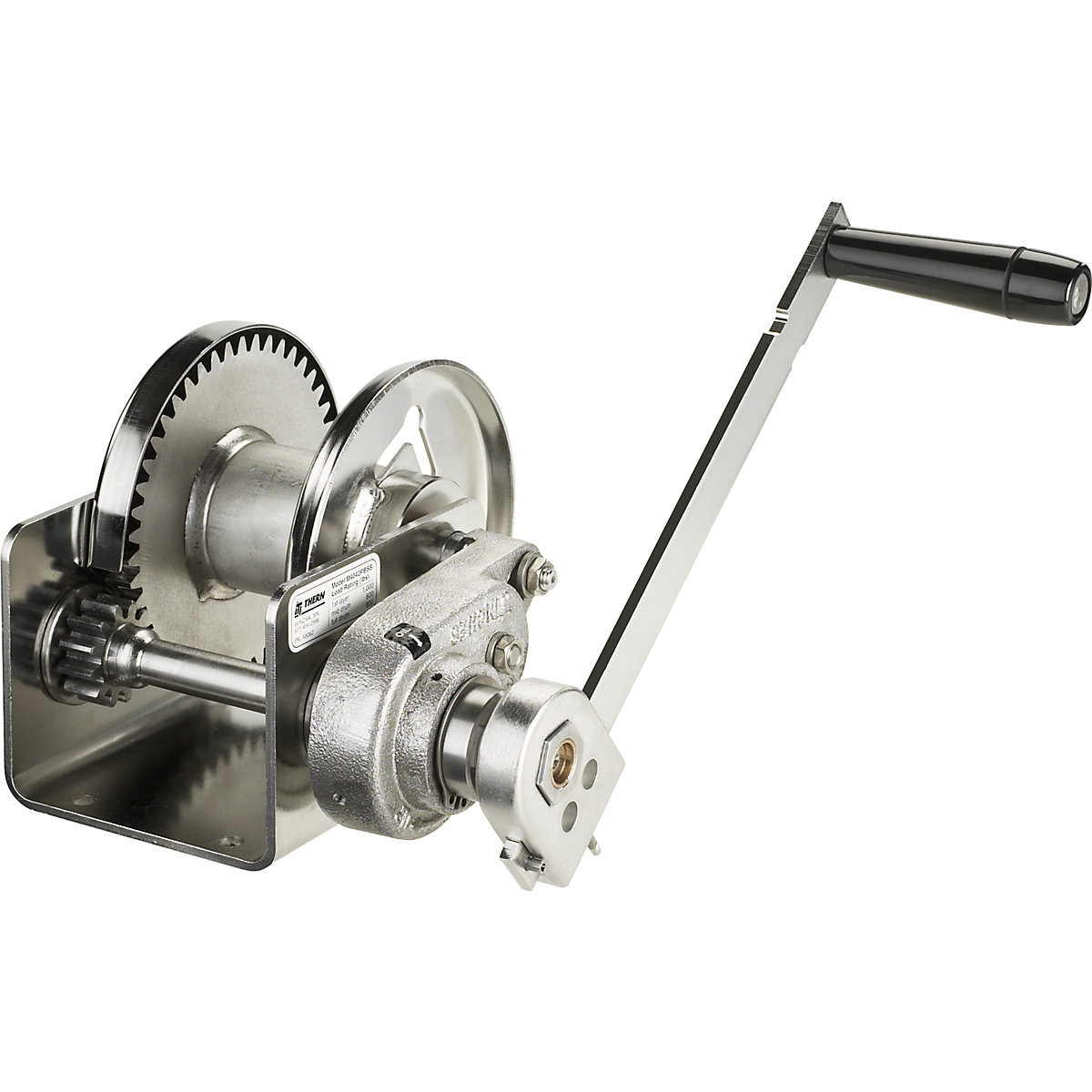 Manual wire rope winch with spur gear transmission Thern max