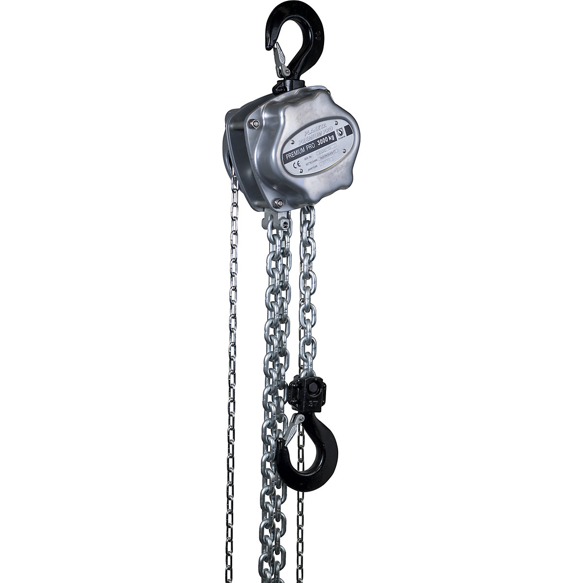 Premium PRO spur gear block and tackle, standard lifting height 3 m, max. load 3000 kg-3