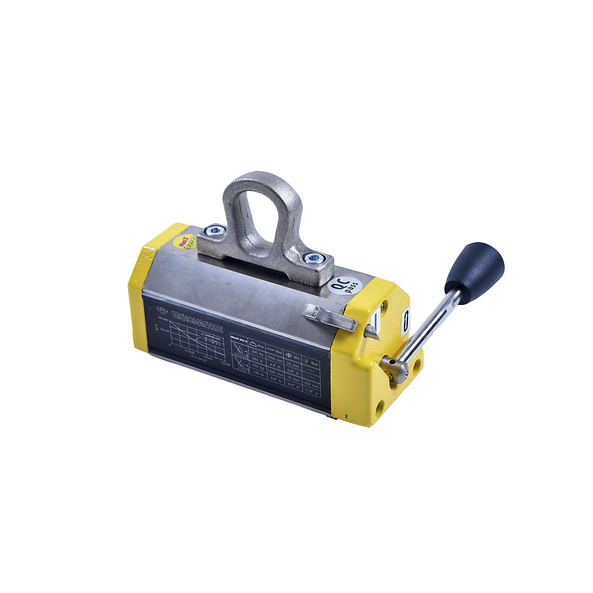 Stationary lifting magnet, for flat and round material, lifting capacity 300 kg for flat material, 150 kg for round material-7