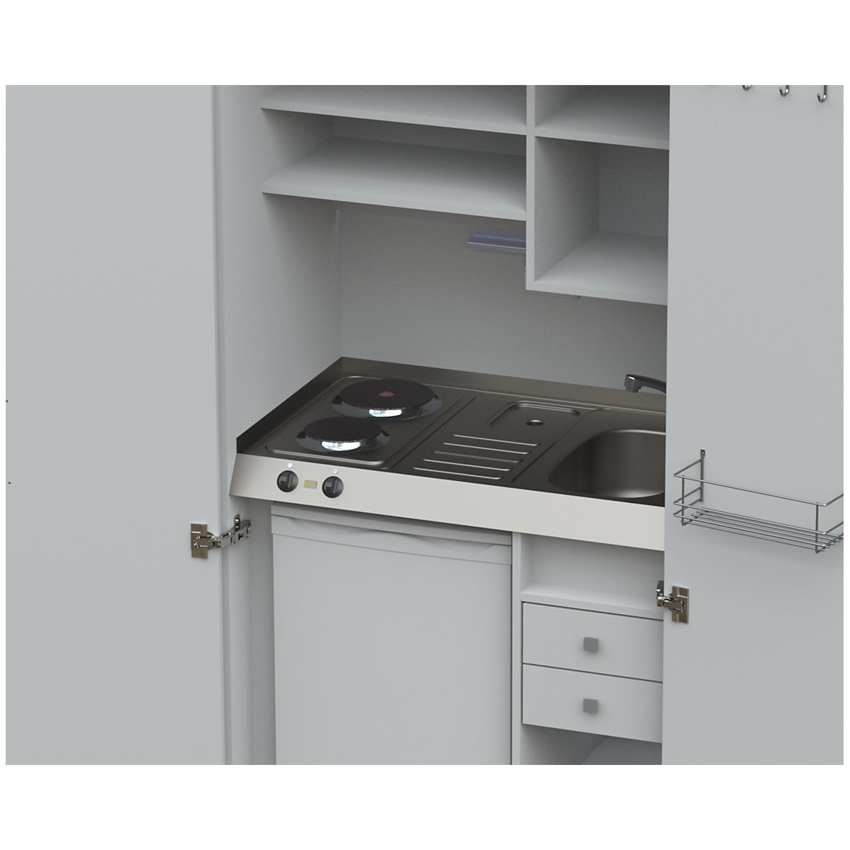 Kitchen unit with hinged doors (Product illustration 3)-2