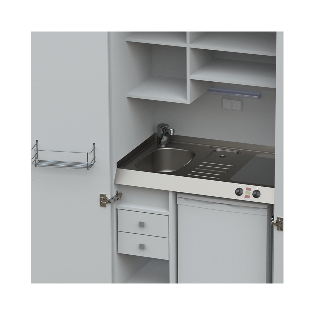 Kitchen unit with hinged doors (Product illustration 2)-1