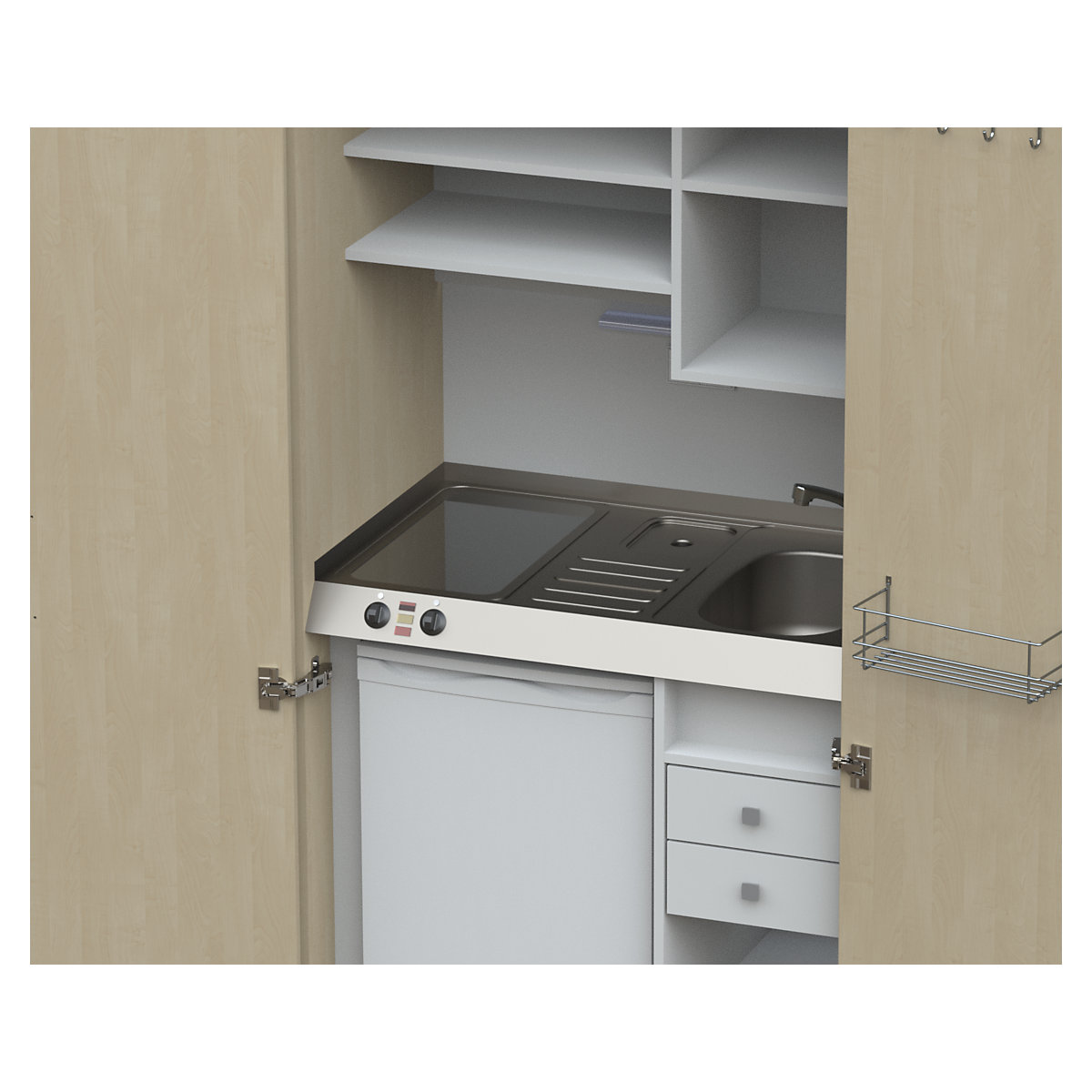 Kitchen unit with hinged doors (Product illustration 19)-18