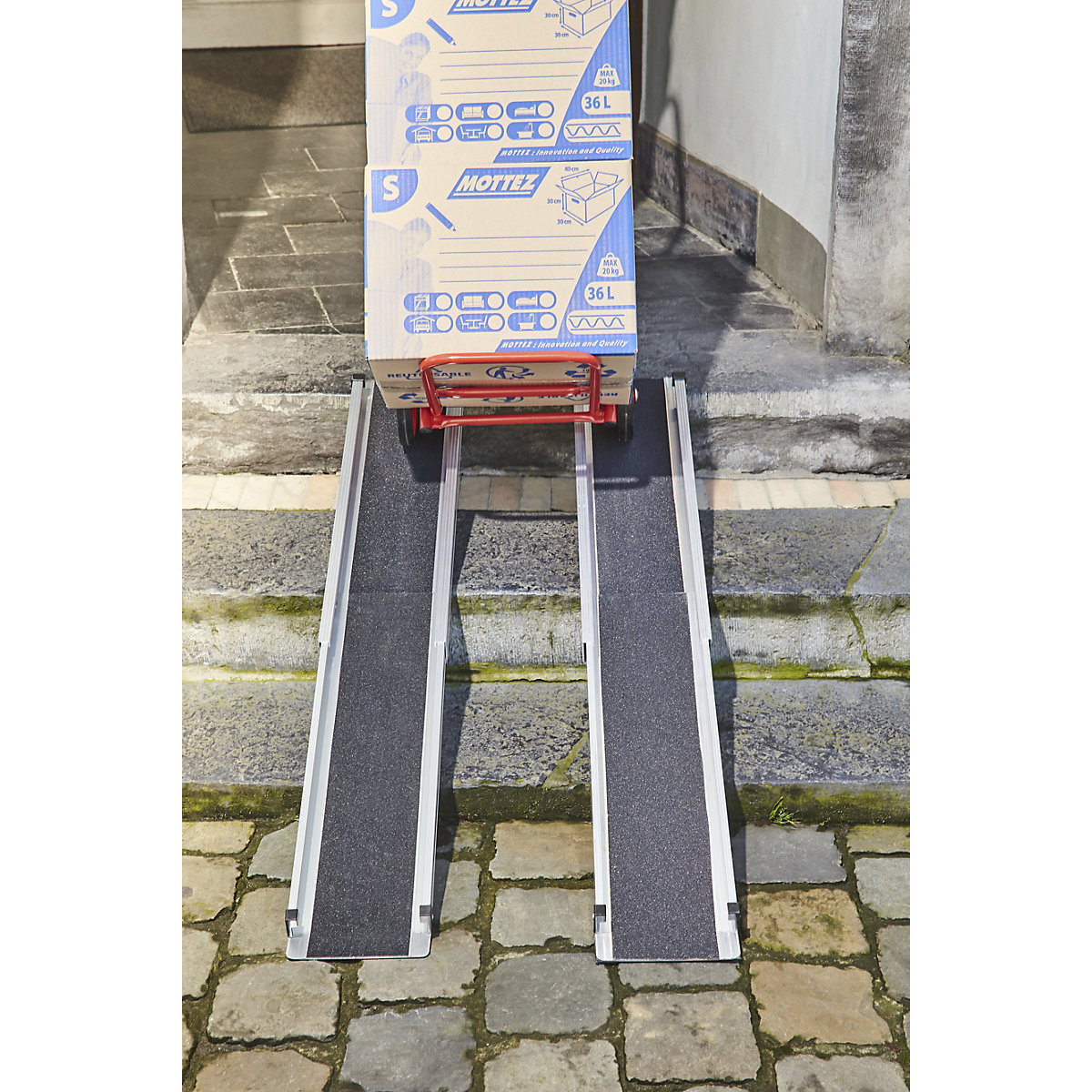 Auffahrrampe mit Anti-Rutsch Beschichtung Mottez (Produktabbildung 9)-8