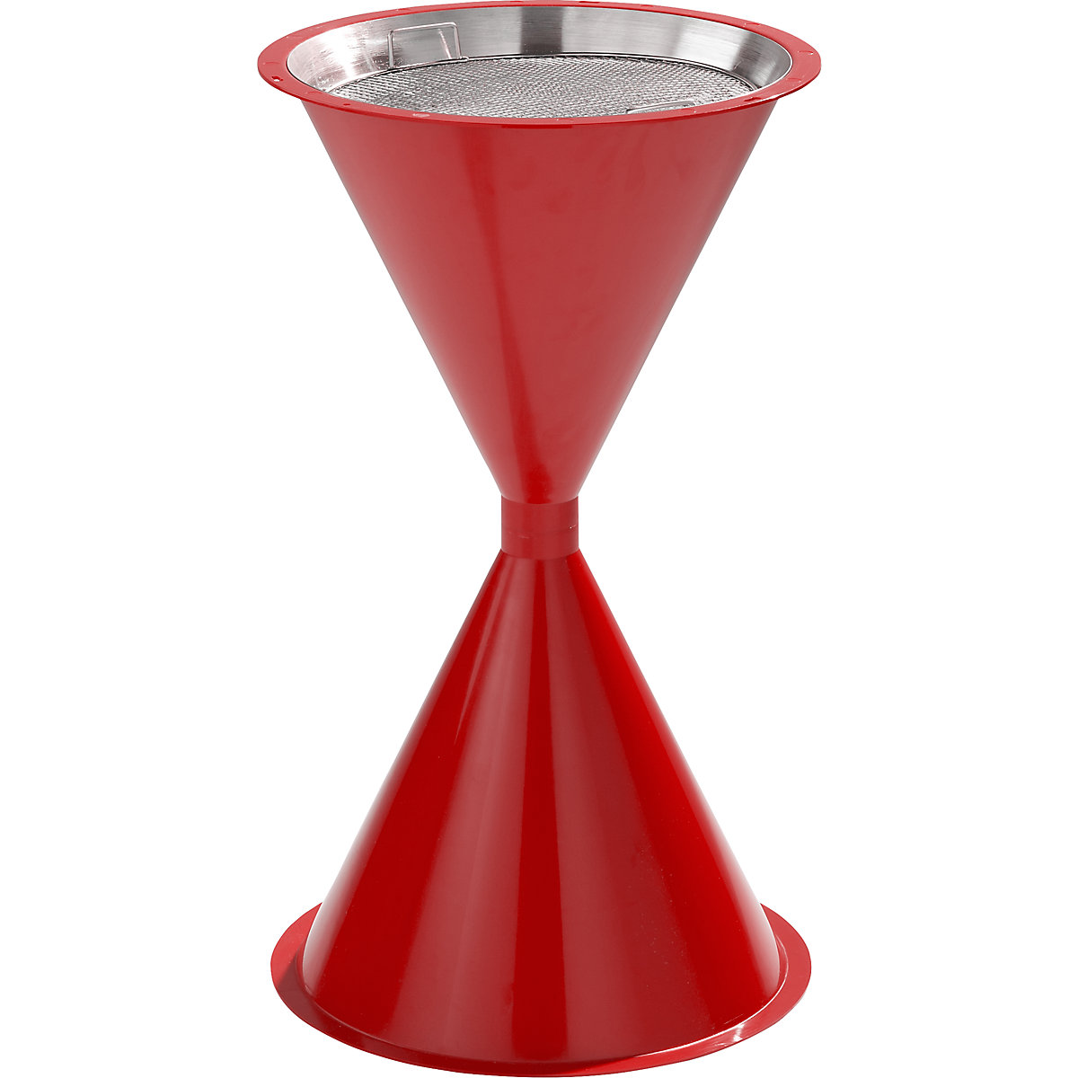 VAR – Kúp alakú álló hamutartó műanyagból, tető nélkül, közlekedési piros