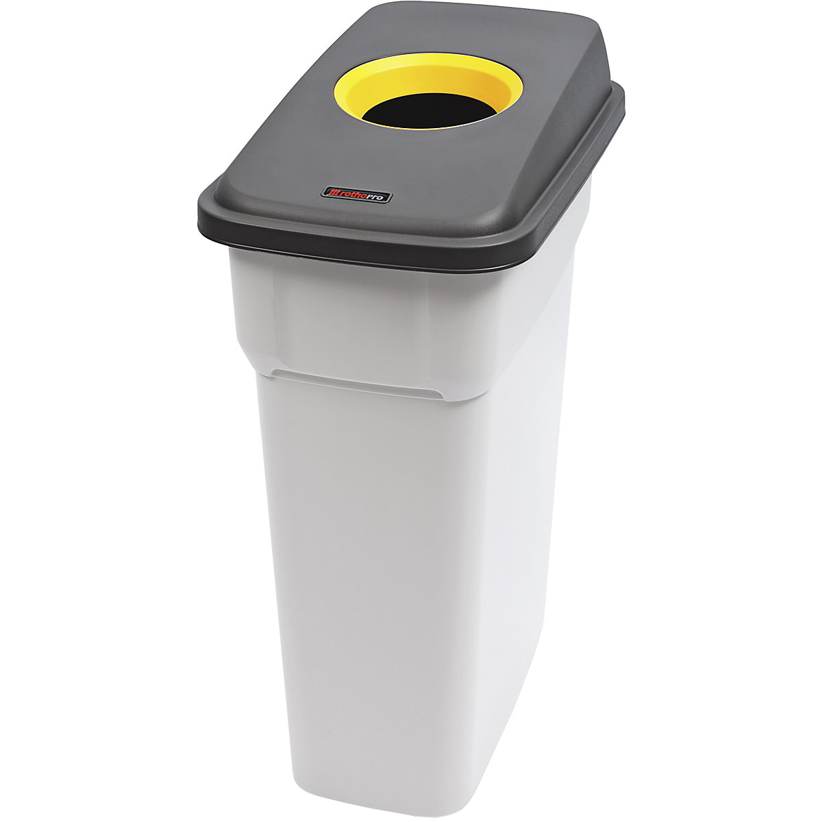 SELECTO szelektív hulladékgyűjtő – rothopro, űrtartalom 55 l, bedobónyílás / sárga