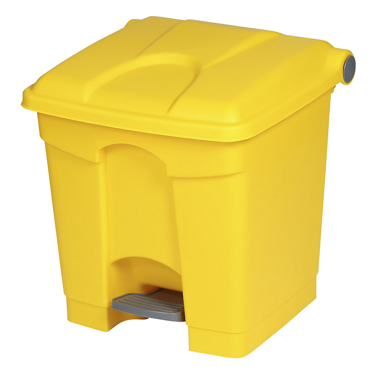 EUROKRAFTbasic – Pedálos hulladékgyűjtő, űrtartalom 30 l, szé x ma x mé 410 x 435 x 400 mm, sárga