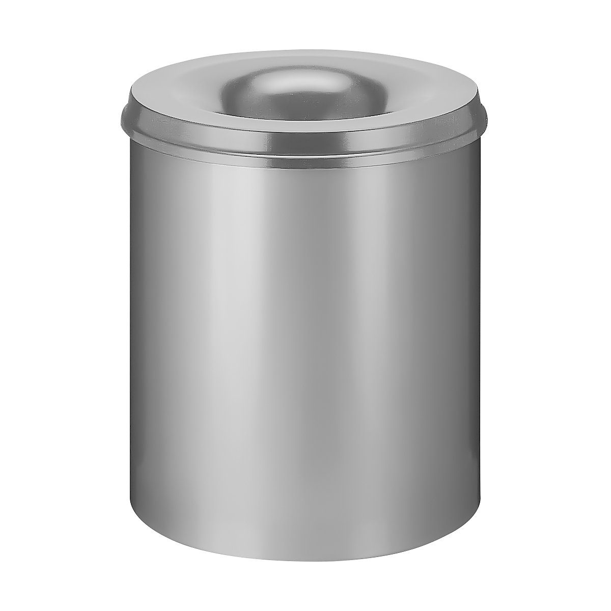 Önoltó papírkosár, űrtartalom 80 l, ma x Ø 540 x 465 mm, ház szürke / oltófedél szürke színben