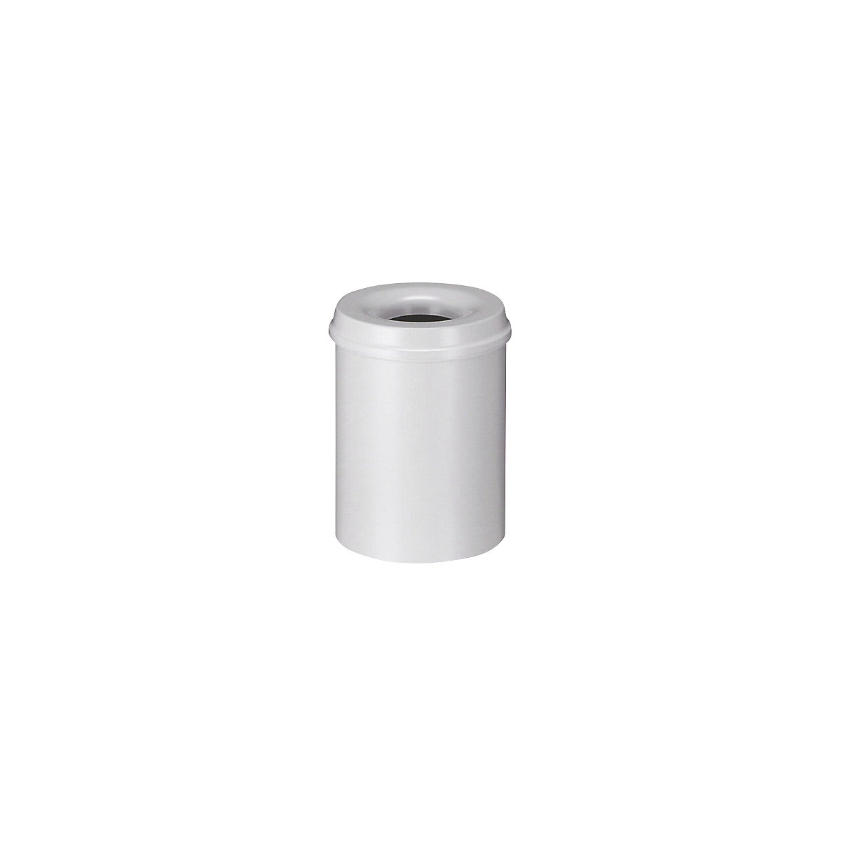 Önoltó papírkosár, űrtartalom 15 l, ma x Ø 360 x 255 mm, ház szürke / oltófedél szürke színben