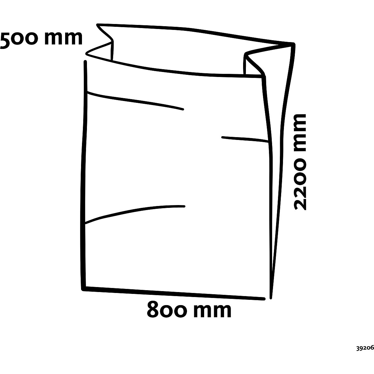 Nagy térfogatú hulladékgyűjtő zsákok, LDPE (Termék képe 4)-3