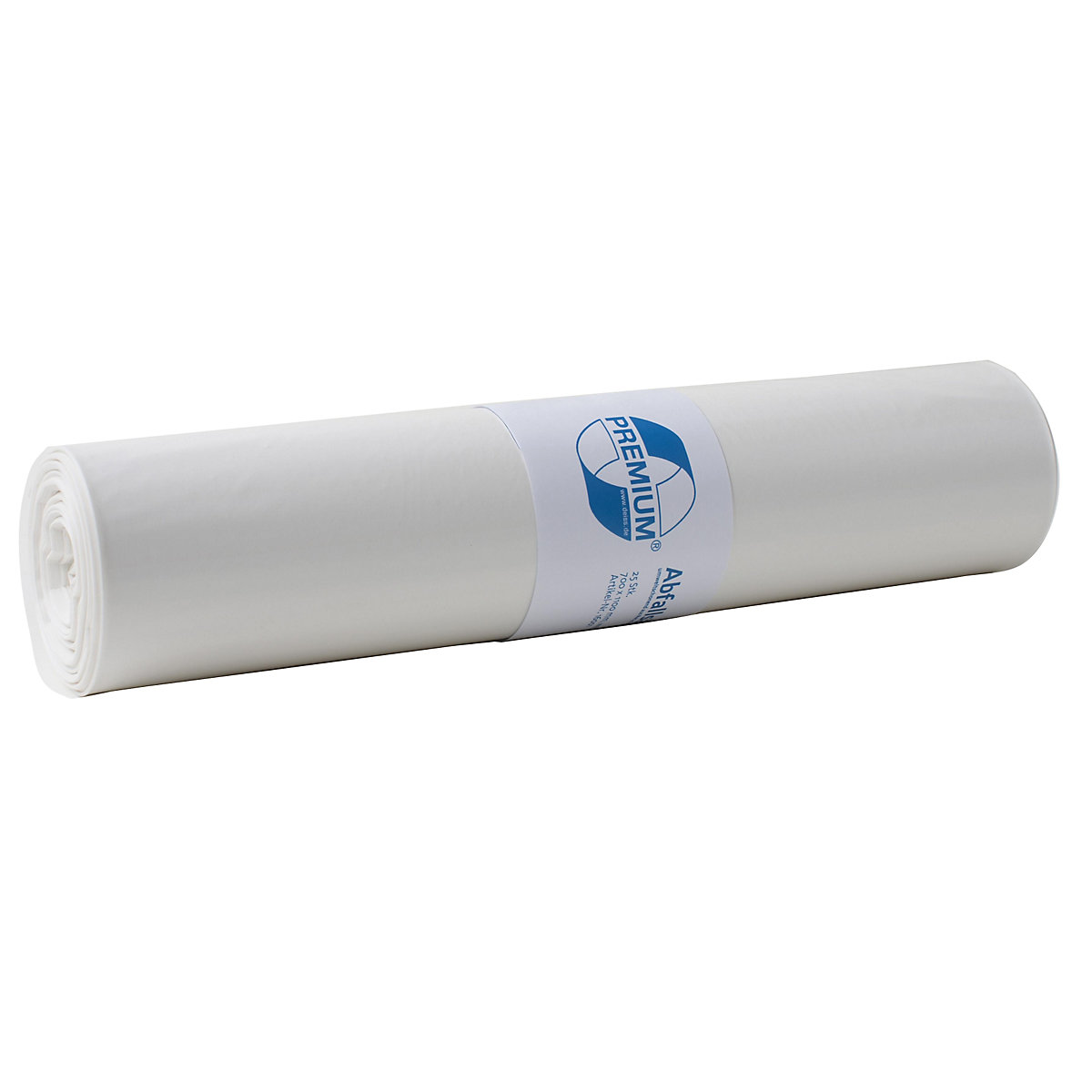 Szabványos hulladékgyűjtő zsákok, LDPE, 120 l, cs. e. 250 db, szé x ma 700 x 1100 mm, anyagvastagság 37 µm, fehér