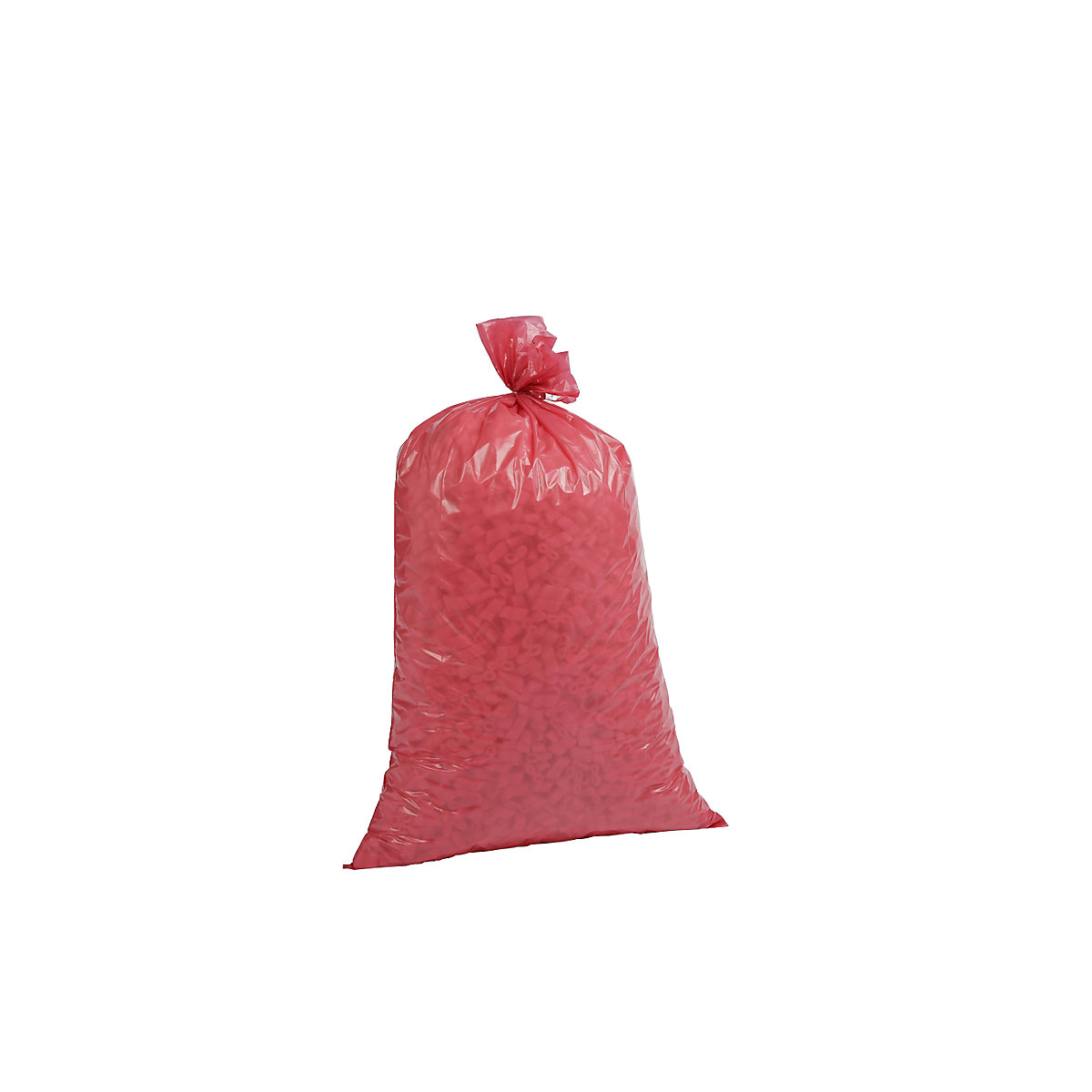 Szabványos hulladékgyűjtő zsákok, LDPE, 70 l, cs. e. 250 db, szé x ma 575 x 1000 mm, anyagvastagság 40 µm, piros