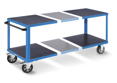 Optional lengths for assembly trolleys