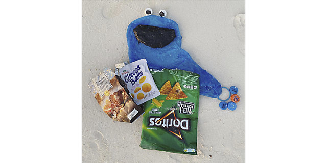 Arte dai rifiuti - Cookie Monster