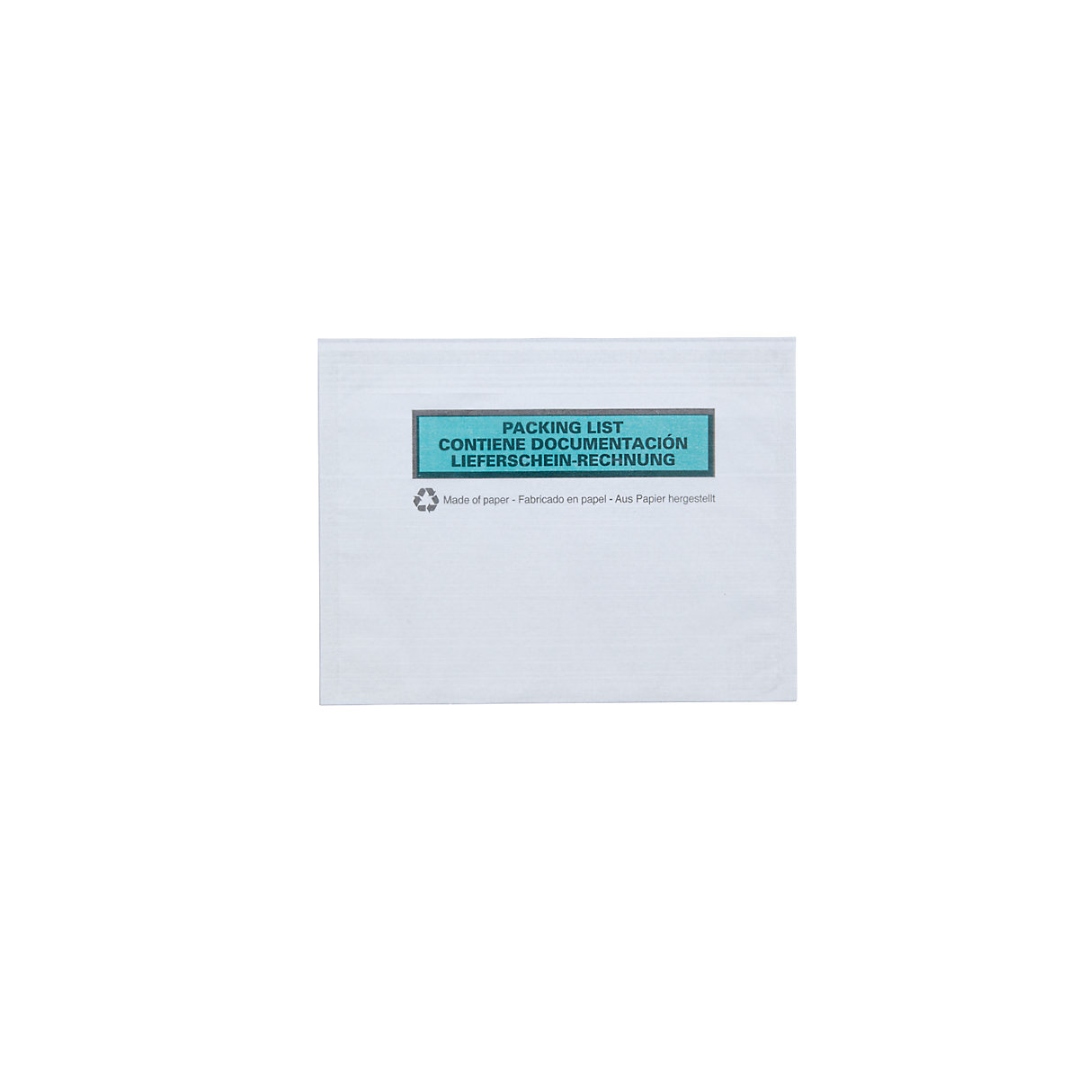 Busta di carta per documenti, trasparente, scritta ''Packing List'', conf. da 1000 pz., formato C6, lungh. x largh. 162 x 120 mm