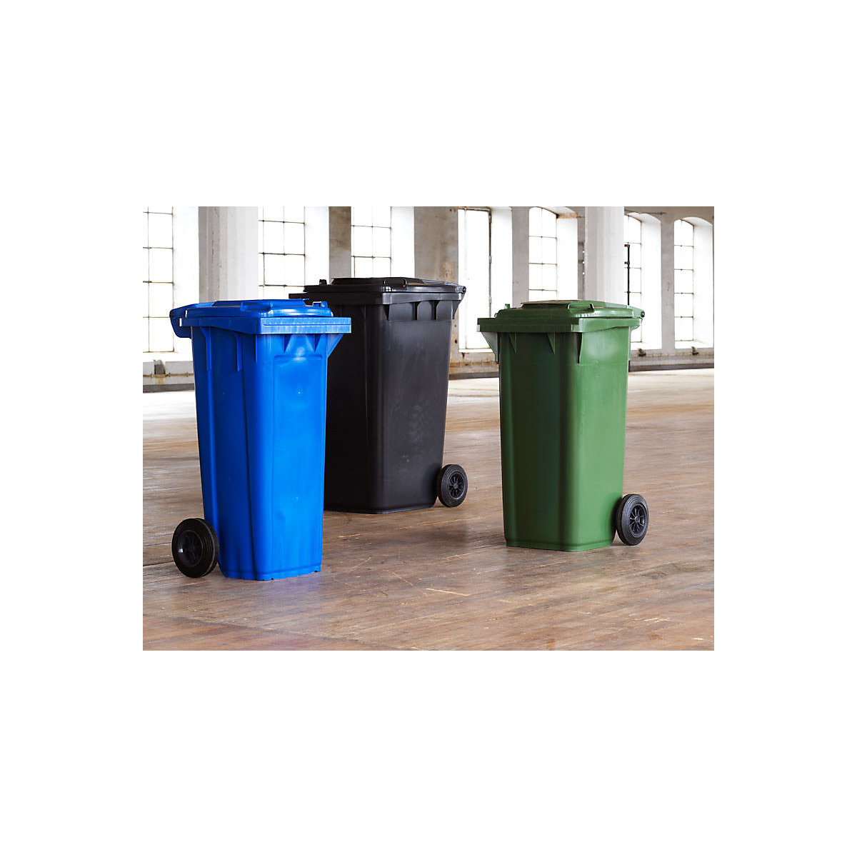 Bidone per rifiuti in plastica DIN EN 840 (Foto prodotto 5)-4