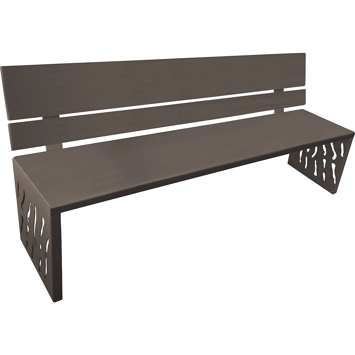 Panchina VENEDIG – PROCITY, profondità sedile 450 mm, grigio antracite, con schienale-2