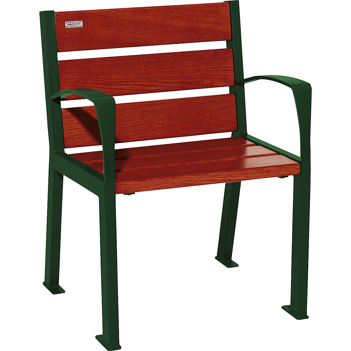 Sedia in legno SILAOS® – PROCITY, altezza sedile 450 mm, verde muschio, mogano-2