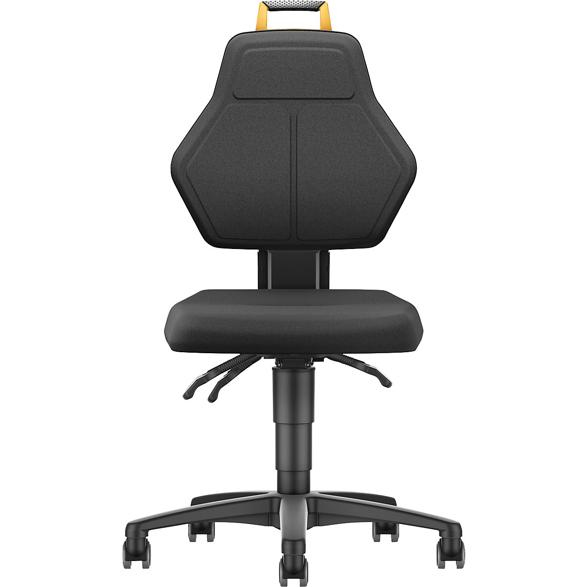 Industrial swivel chair, black – eurokraft pro (Product illustration 10)-9