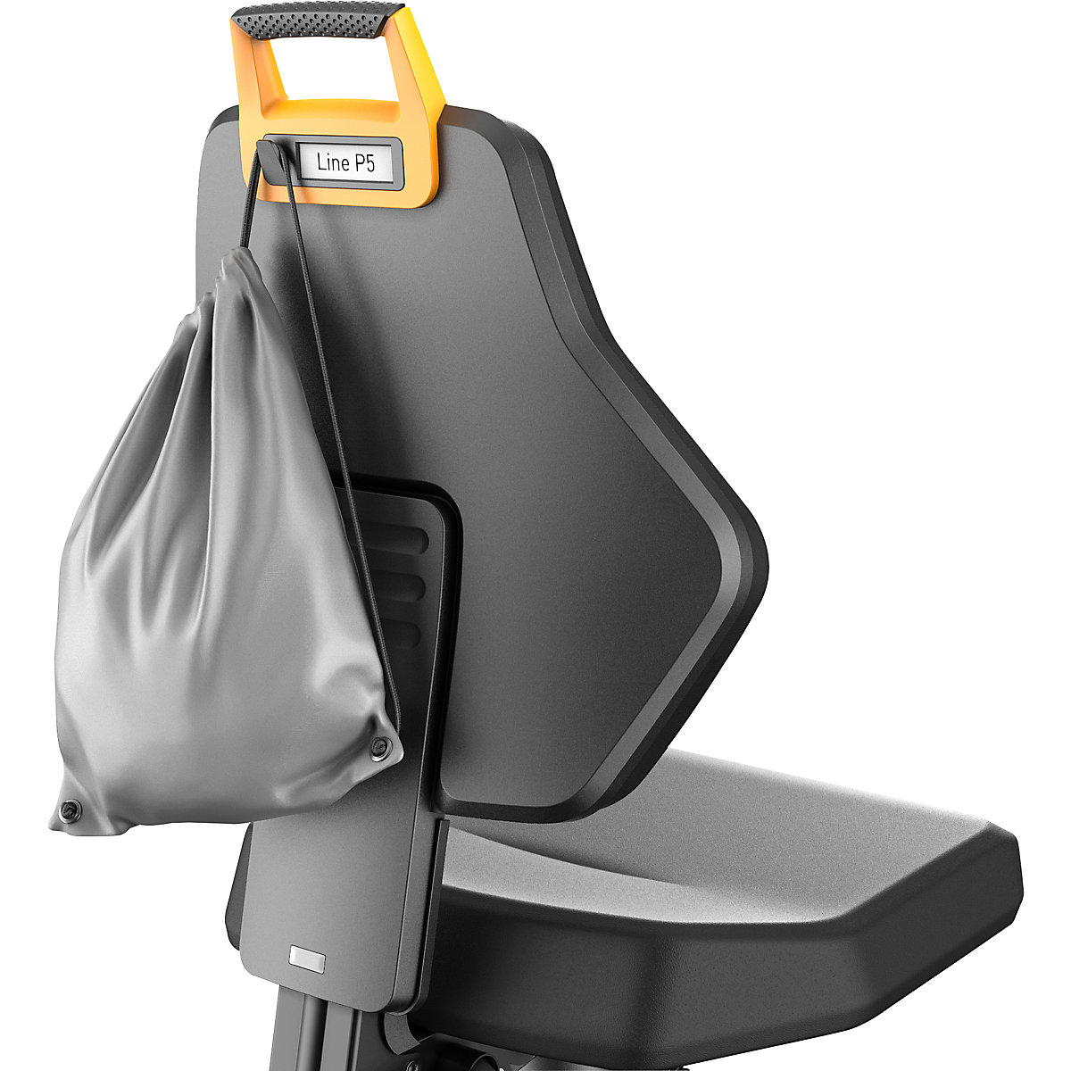 Industrial swivel chair, black – eurokraft pro (Product illustration 14)-13