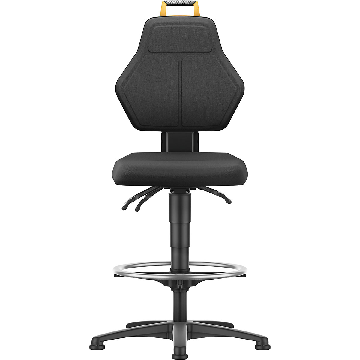 Industrial swivel chair, black – eurokraft pro (Product illustration 7)-6