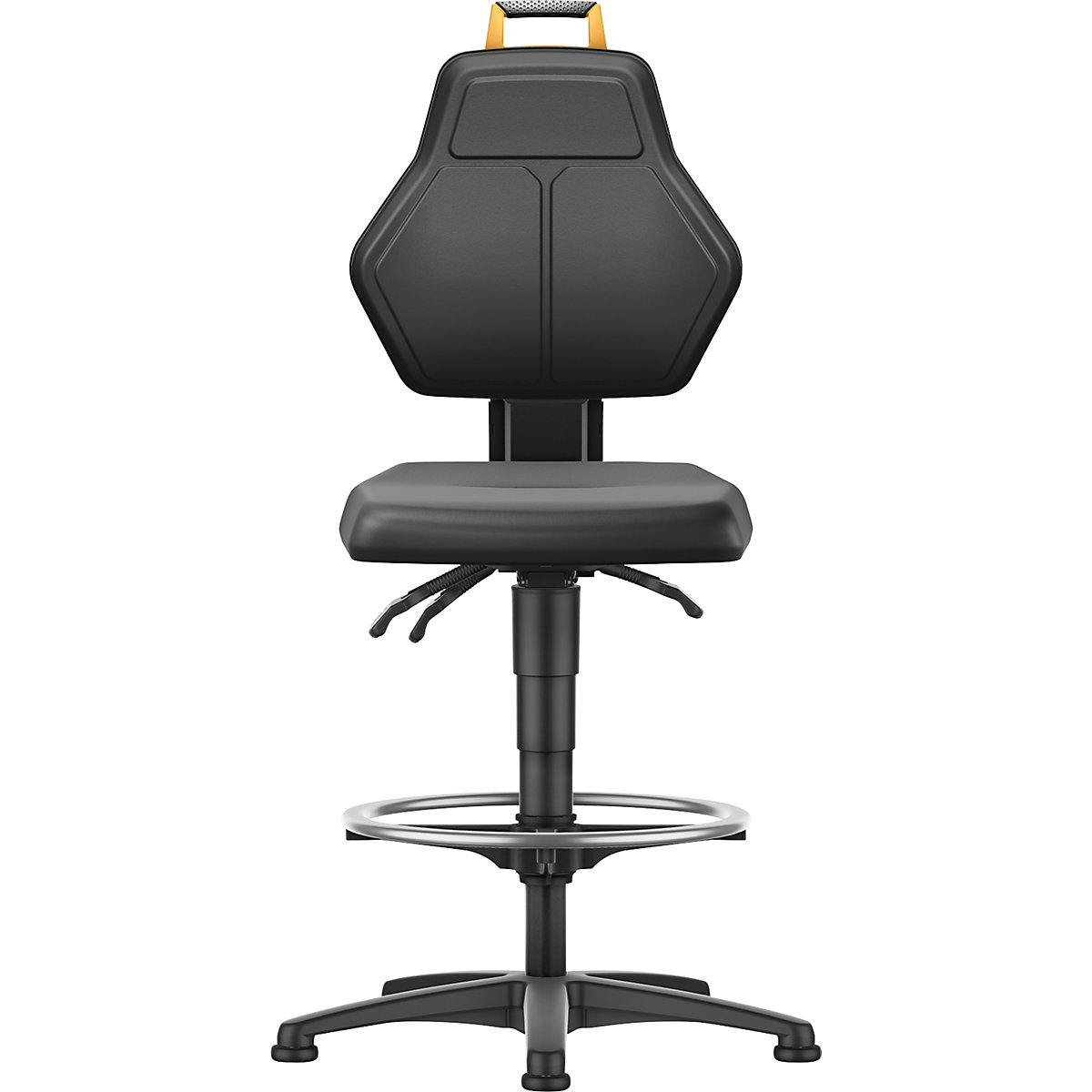 Industrial swivel chair, black – eurokraft pro (Product illustration 8)-7