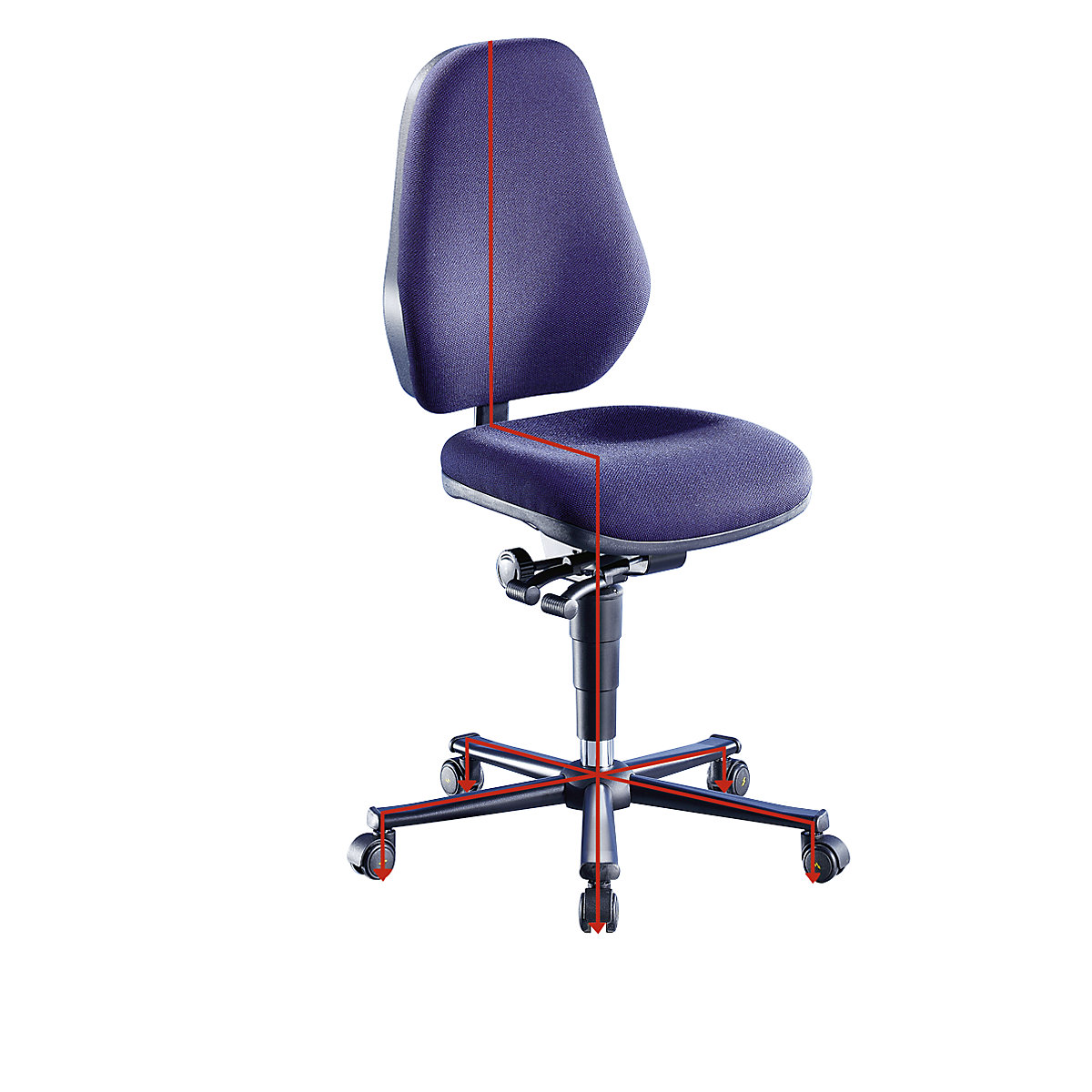 Industrial swivel chair – bimos (Product illustration 17)-16