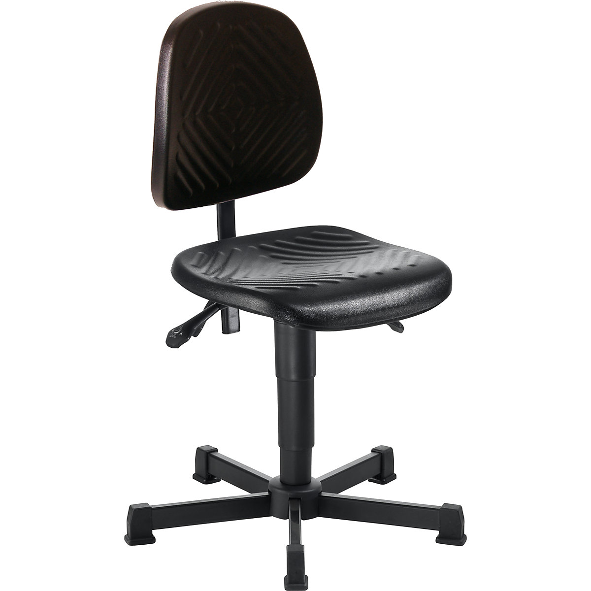 Industrial swivel chair, polyurethane upholstery, gas lift height adjustment - meychair
