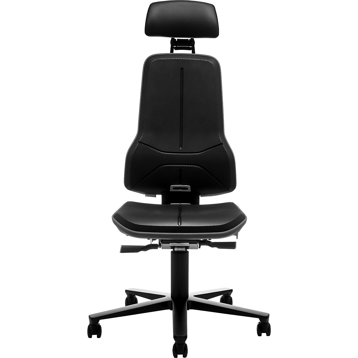 NEON industrial swivel chair, castors, headrest – bimos (Product illustration 2)-1