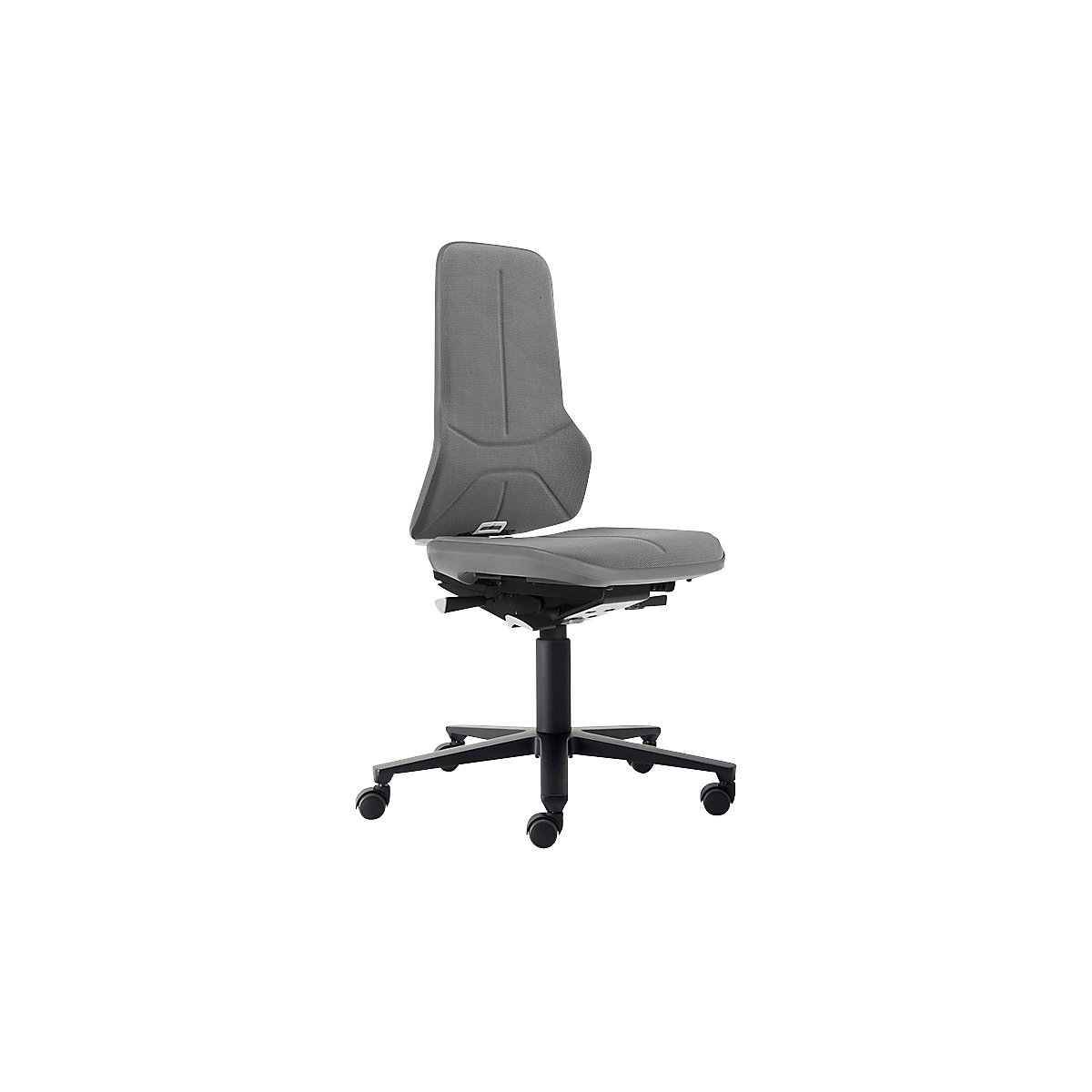 NEON industrial swivel chair, castors – bimos, synchronous mechanism, Supertec, grey bumper-1