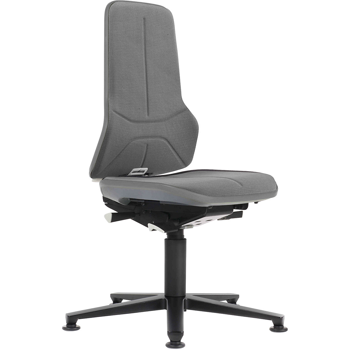 NEON industrial swivel chair swivel chair, floor glides – bimos, permanent contact mechanism, Supertec, grey bumper-12