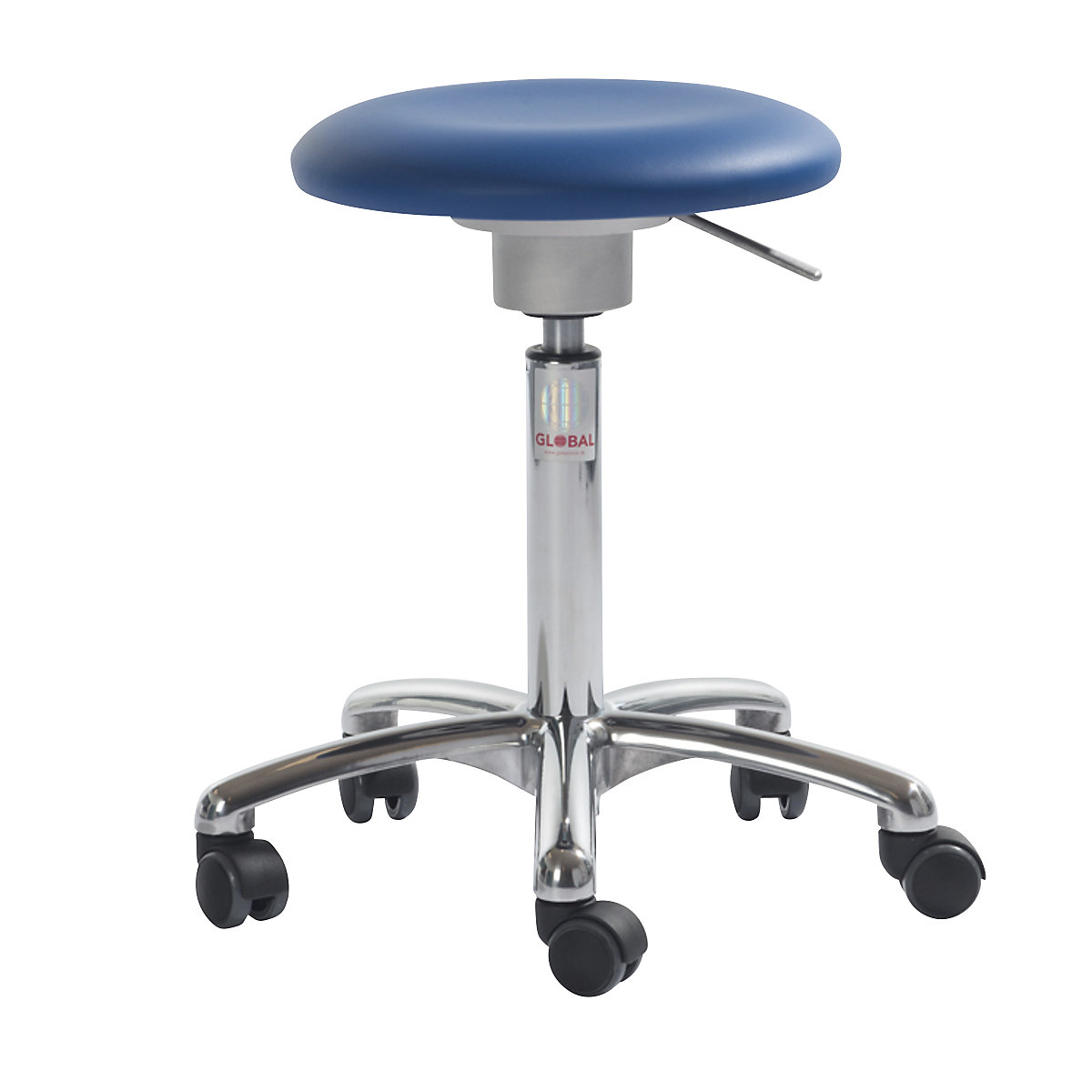Industrial stool, with flex mechanism, blue-3
