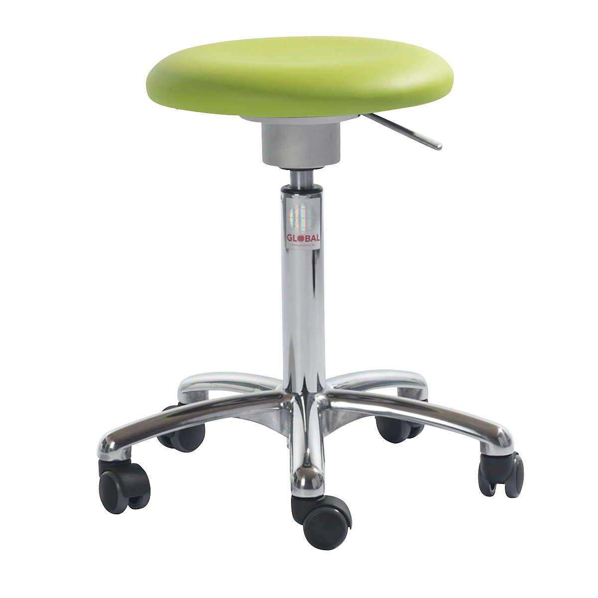 Industrial stool, with flex mechanism, green-2