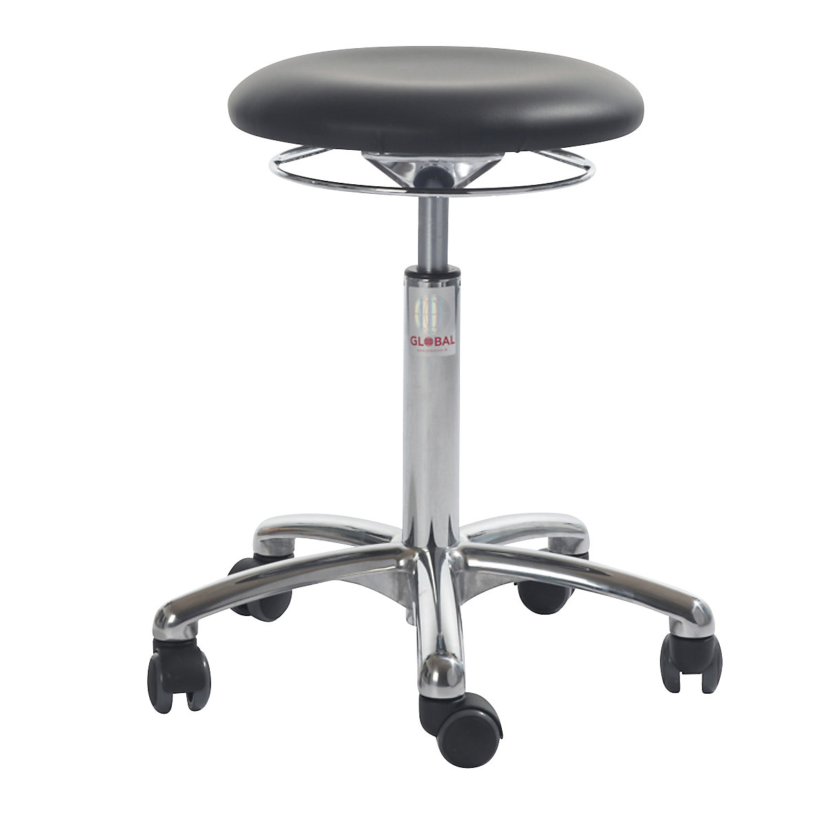Industrial stool, with release ring, black-2