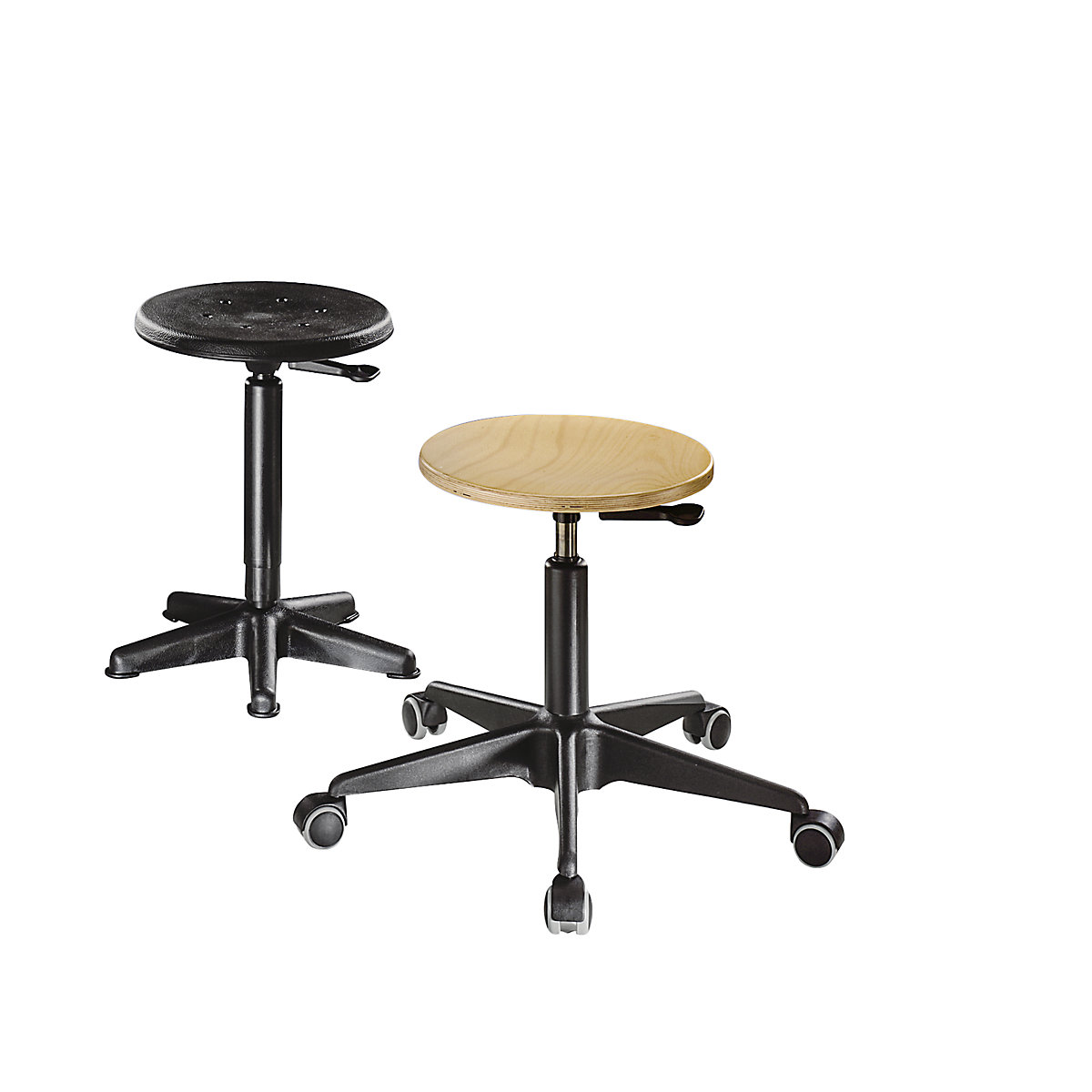 Industrial stool with gas lift height adjustment (Product illustration 2)-1