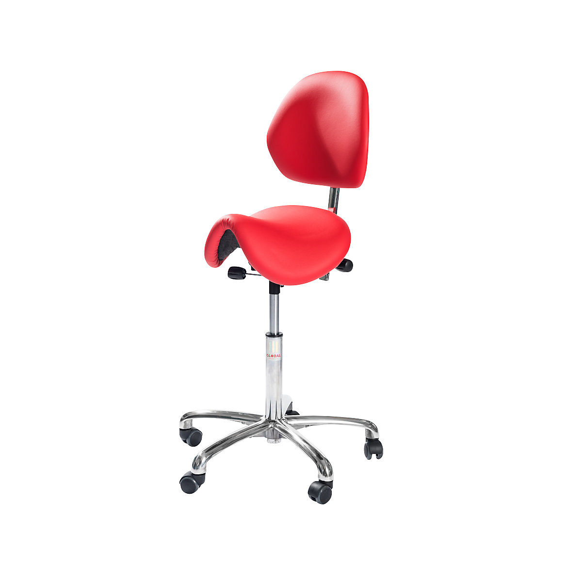 Red sales saddle stool