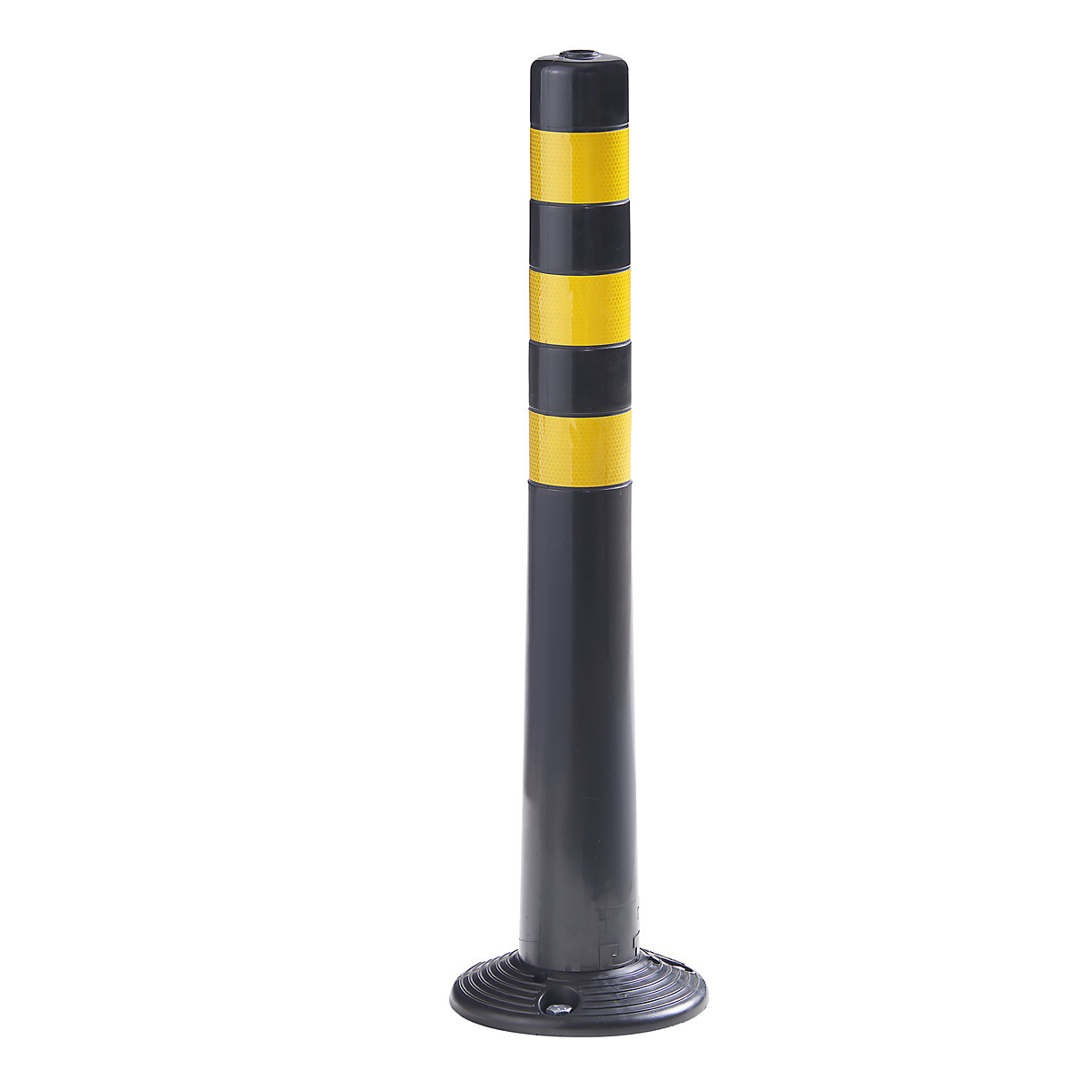 Poste de barreira, embalagem de 2 unid., altura 750 mm, preto/amarelo