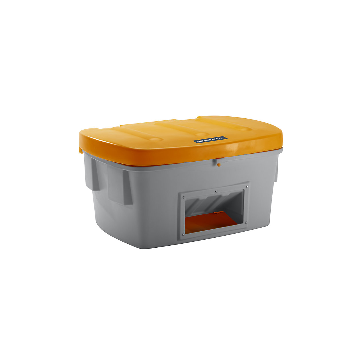 Recipiente universal e para material a granel – eurokraft pro, com abertura de remoção, 550 l, tampa laranja-2