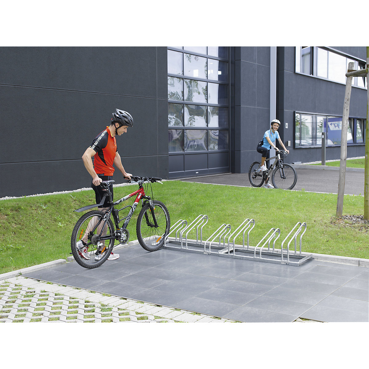 EUROKRAFTpro – Suporte de bicicleta, arco em tubo de aço de 18 mm (Imagem do produto 8)