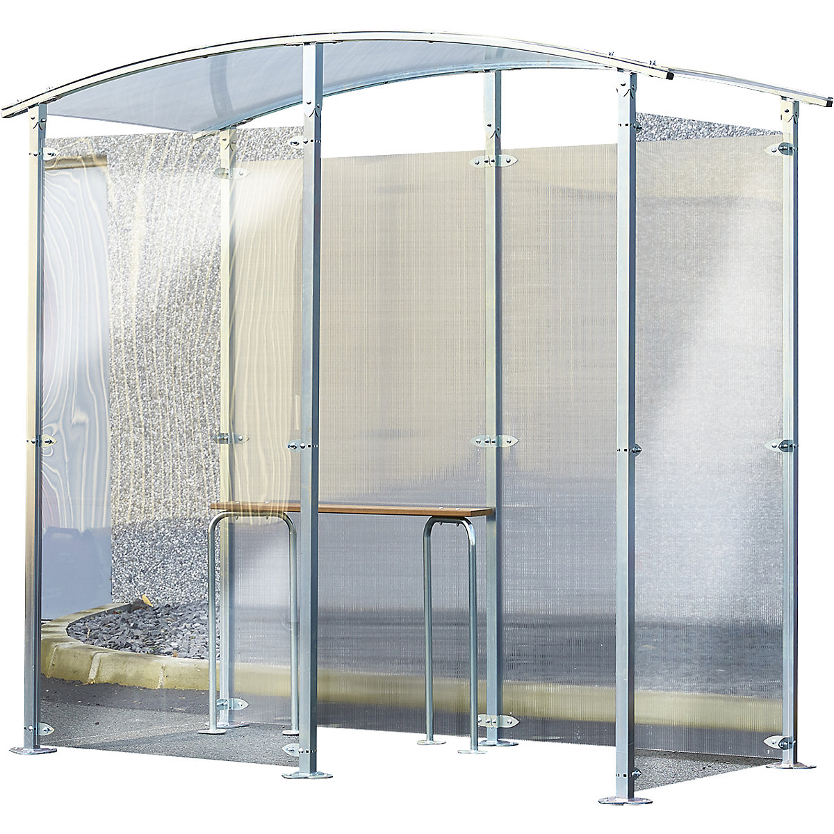 Abri fumeurs, métal &ndash; Mottez