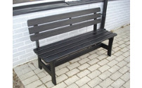 Banc en bois noir