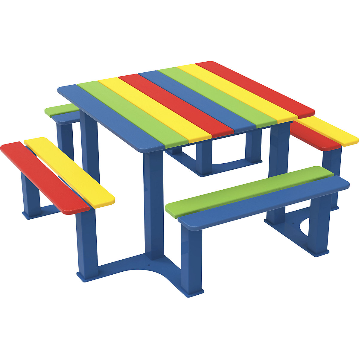 Ensemble bancs et table – PROCITY, pour enfants, L x l x h 1630 x 1630 x 621 mm-1