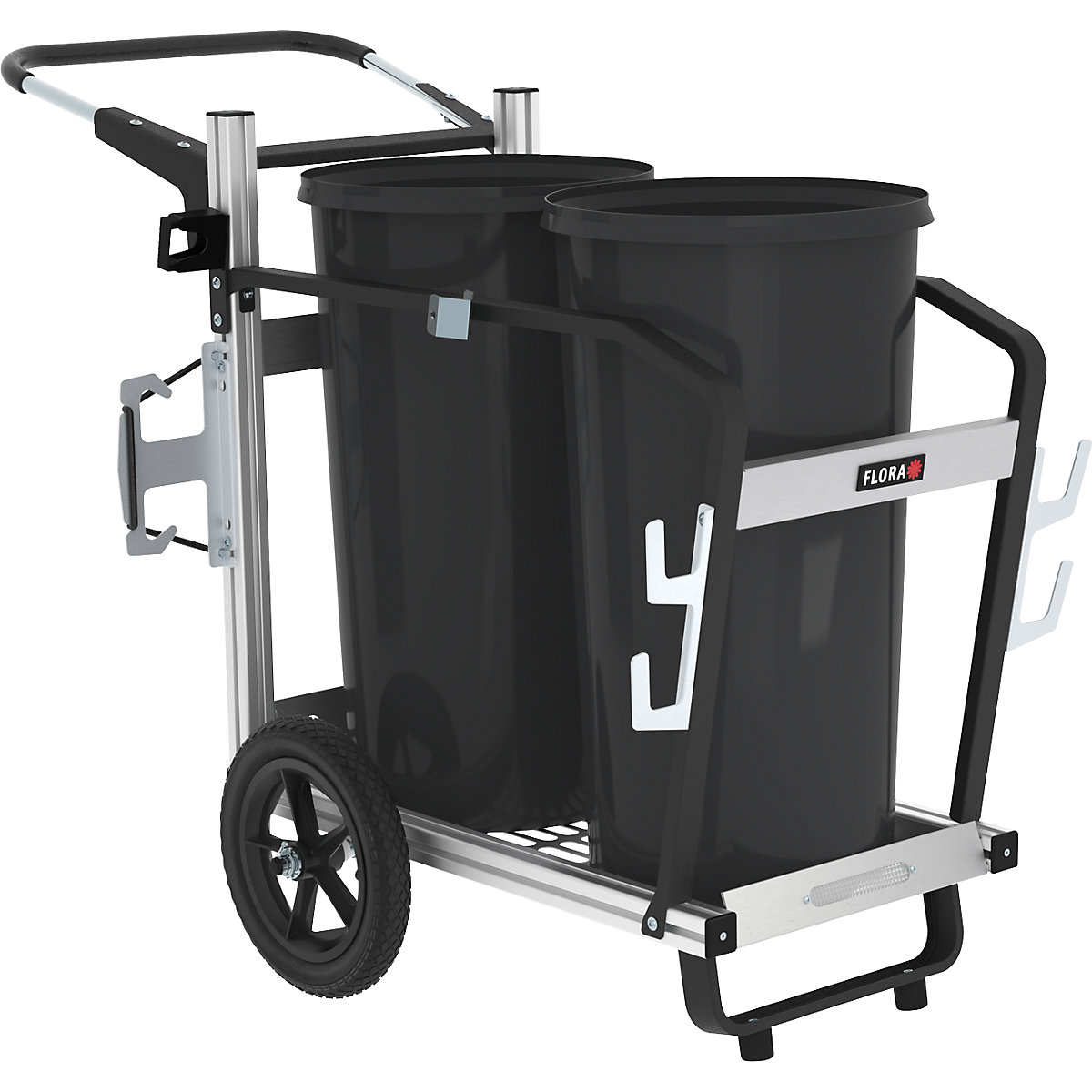 Chariot de collecte des déchets Easy Duo – FLORA: avec 2 collecteurs de  déchets de 60 l