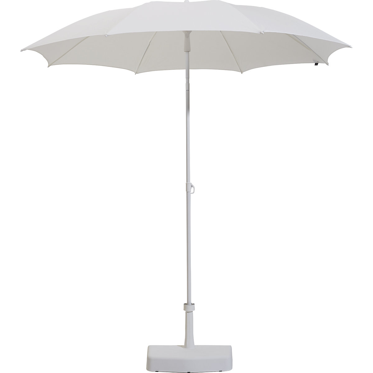 Parasol, design rond, Ø 2000 mm, piétement blanc, blanc-5