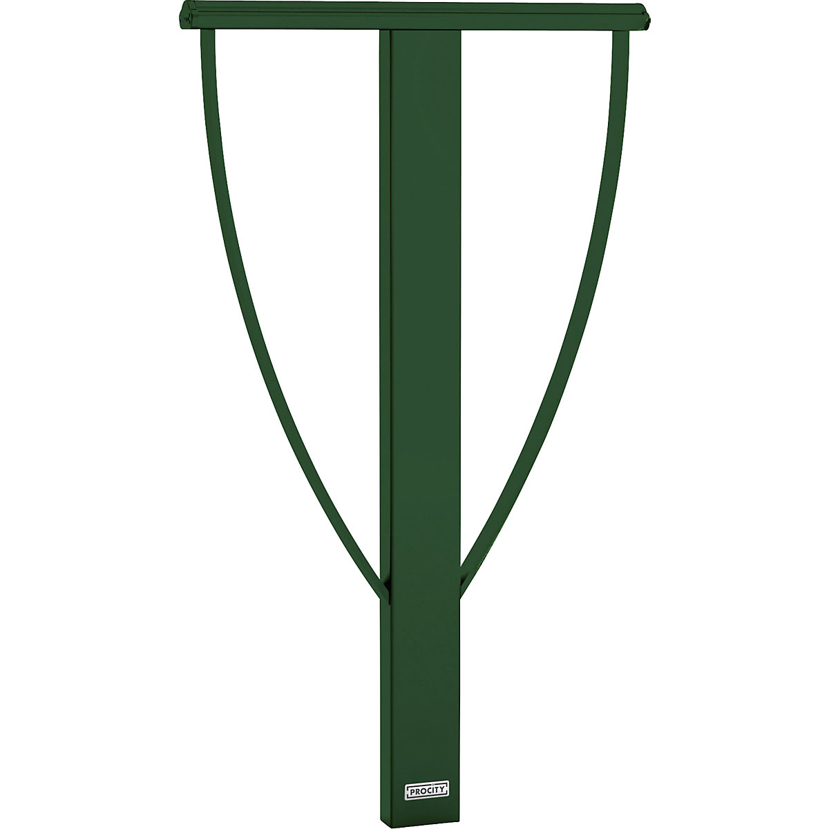 Appuie-roue LISSABON – PROCITY, à sceller dans du béton, vert mousse-2