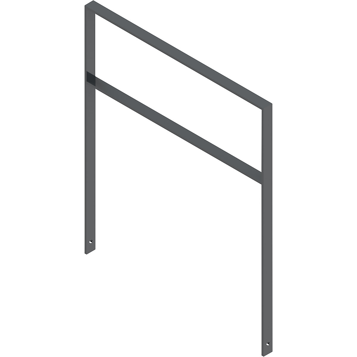 Arceau range-cycles, galvanisé à chaud, mica de fer, version rectangulaire avec traverse, l x p 1000 x 50 mm-1