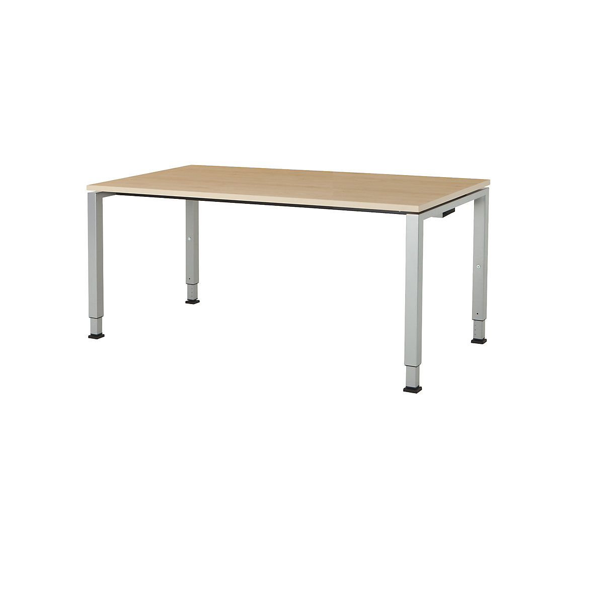 Négyszögletes asztal, négyzetes zártszelvényből készült láb &ndash; mauser