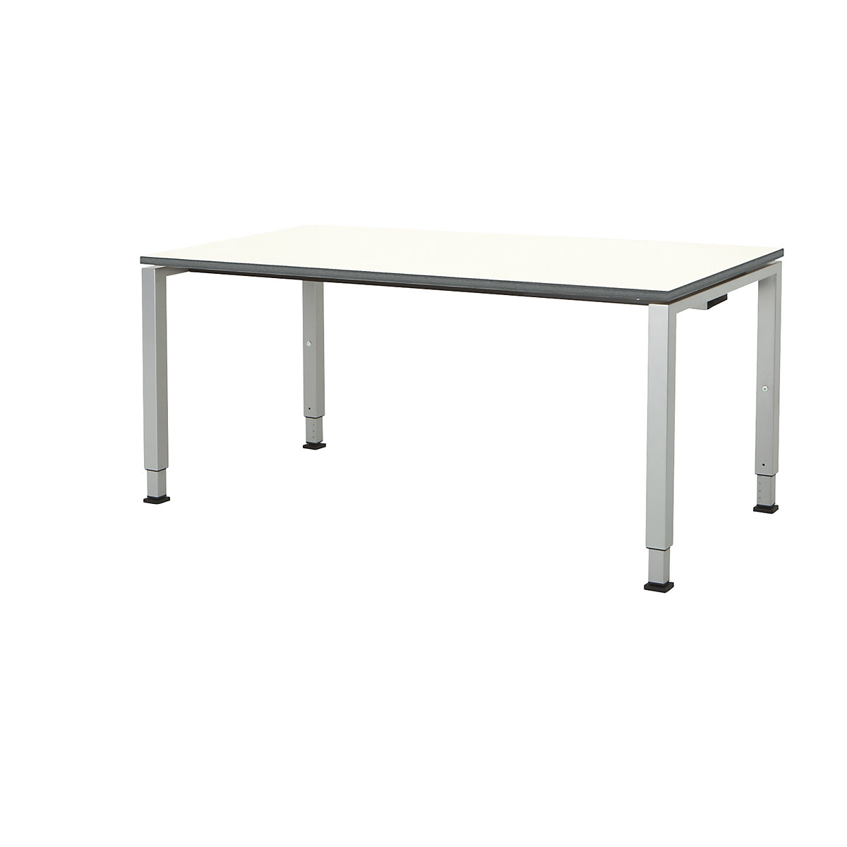 Négyszögletes asztal, négyzetes zártszelvényből készült láb &ndash; mauser