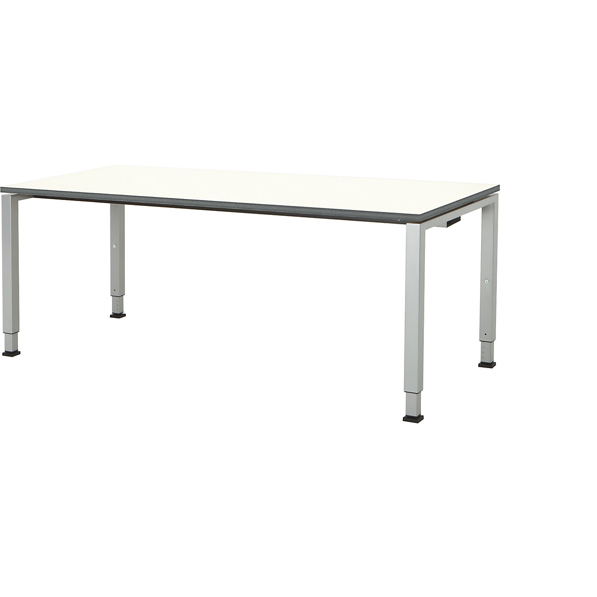 Négyszögletes asztal, négyzetes zártszelvényből készült láb &ndash; mauser