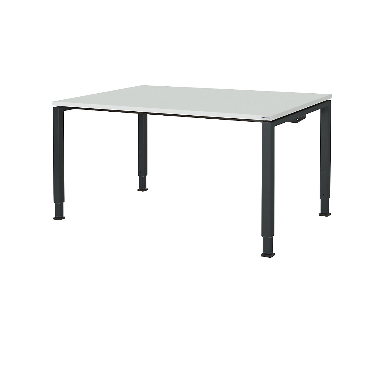 Négyszögletes asztal, négyzetes zártszelvényből készült láb &ndash; mauser