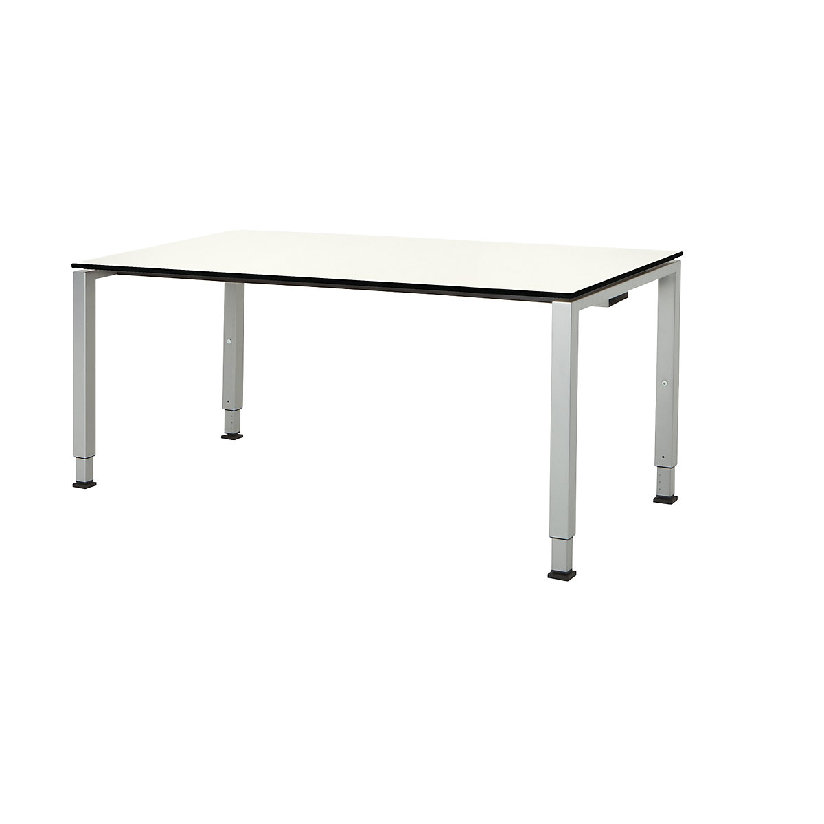 Négyszögletes asztal, négyzetes zártszelvényből készült láb &ndash; mauser